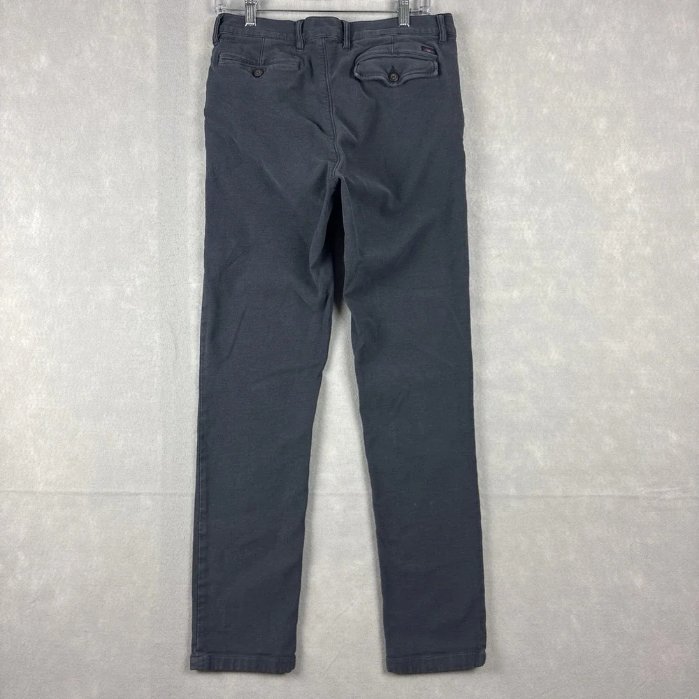 Faherty Stretch Terry 5 Pocket Pants Men’s 34x30 Gray Slim Fit Casual Beach